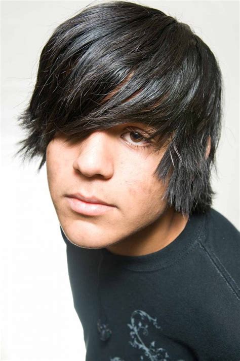 black emo haircut